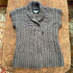 Like, Love sweater vest chunky soft acrylic wool alpaca dark brown large L